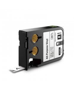 DYMO XTL Cassette d'étiquettes multi usage en vinyle 12 mm x 7 m Noir sur Blanc