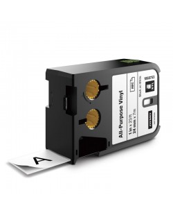DYMO XTL Cassette d'étiquettes multi usage en vinyle 24 mm x 7 m Noir sur Blanc