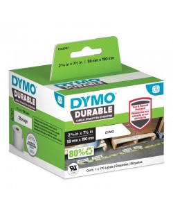 DYMO LW Étiquettes industrielles résistantes | authentique | plastique blanc | 59 x 190 mm | 1 rouleaux de 170) | pour étique