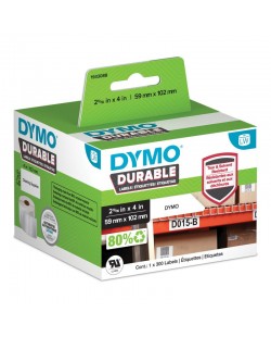 DYMO LW Étiquettes industrielles résistantes | authentique | plastique blanc | 59 x 102 mm | 1 rouleaux de 200) | pour étique