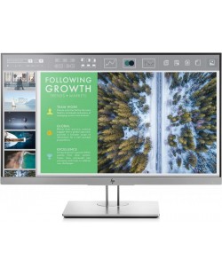 HP EliteDisplay E243 écran plat de PC 60,5 cm (23.8") 1920 x 1080 pixels Full HD LED Noir, Argent