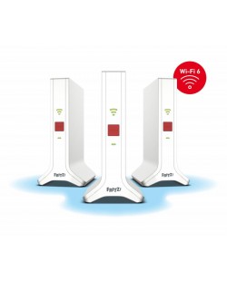 Mesh Set FRITZ! 4200 3-pack Edition Inter Bi-bande (2,4 GHz / 5 GHz) Wi-Fi 6E (802.11ax) Rouge, Blanc 2x2/4x4