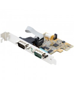 StarTech.com Carte Série PCI Express à 2 ports - Carte d'Extension Série PCIe vers RS232 (DB9) - Adaptateur PCIe avec UART 16