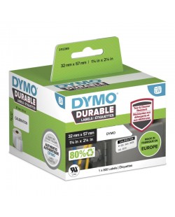 DYMO LW Étiquettes industrielles résistantes | authentique | plastique blanc | 32 mm x 57 mm | 1 rouleaux de 800) | pour étiq