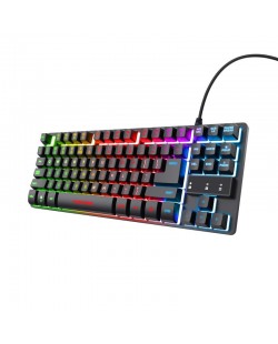 Trust GXT 833 Thado TKL clavier Gaming USB AZERTY Français Noir