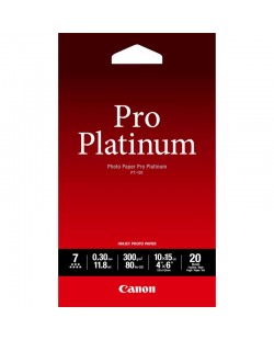 Canon Papier photo professionnel Platinum 4 × 6 po (10 × 15 cm) PT-101 - 20 feuilles