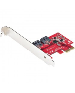 StarTech.com Carte PCI Express SATA 2 ports - Carte Contrôleur PCIe SATA - 6Gbps - ASM1166 Non-RAID - Convertisseur PCI Express