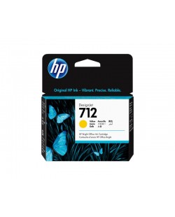HP Cartouche d'encre DesignJet 712, jaune, 29 ml