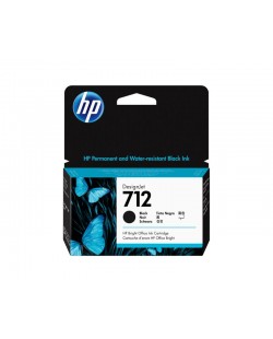 HP Cartouche d'encre DesignJet 712, noir, 38 ml