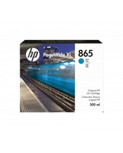 HP Cartouche d'encre 865 PageWide XL, cyan, 500 ml