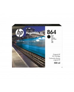 HP Cartouche d'encre 864 PageWide XL, noir, 500 ml