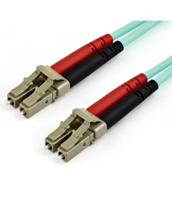 StarTech.com Câble Fibre Optique Multimode de 15m LC/UPC à LC/UPC OM4, Fibre Zipcord 50/125µm LOMMF/VCSEL, Réseaux 100G, Fai