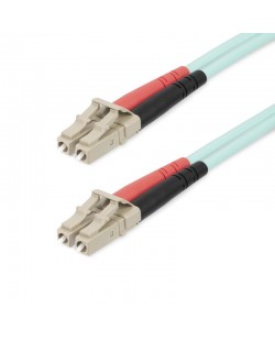 StarTech.com Câble à Fibre Optique Multimode LC/UPC vers LC/UPC OM4, Fibre LOMMF/VCSEL Zipcord 50/125µm, Réseaux 100G, Faibl