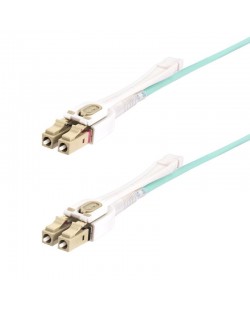 StarTech.com Câble Fibre Optique Multimode LC à LC (UPC) OM4 de 4m avec Languettes Push-Pull, 50/125µm, Réseaux 100G, Insens