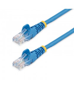 StarTech.com Câble réseau Cat5e UTP sans crochet de 1m - Cordon Ethernet RJ45 anti-accroc - M/M - Bleu