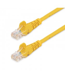 StarTech.com Câble réseau Cat5e UTP sans crochet de 3m - Cordon Ethernet RJ45 anti-accroc - M/M - Jaune