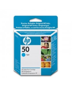 HP 50 Cyan Inkjet Print Cartridge cartouche d'encre 1 pièce(s) Original
