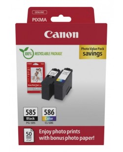 Canon PG-585/CL-586 PVP cartouche d'encre 2 pièce(s) Original Noir, Cyan, Magenta, Jaune