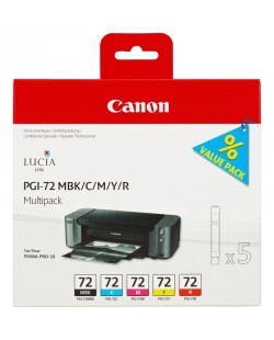Canon Multipack de cartouches d'encre PGI-72 MBK/C/M/Y/R 5