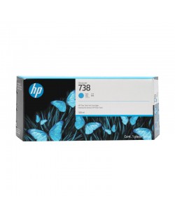 HP Cartouche d’encre DesignJet 738, cyan, 300 ml