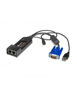 Vertiv Avocent ADX-IPIQ-400 câble vidéo et adaptateur 2 x RJ-45 DVI-I + 3.5mm + USB Type-B Noir