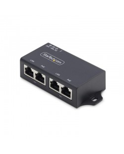 StarTech.com Injecteur PoE+ 2 Ports Gigabit Midspan, 10/100/1000Mbps, PoE+ (802.3af/802.3at), 30W, Ethernet 1Gbps, Montage Mural