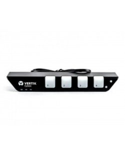 Vertiv AFP0004 commutateur écran, clavier et souris Noir, Blanc