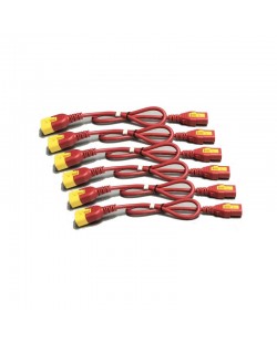 APC Power Cord Kit (6 ea), Locking, C13 to C14, 1.8m, Red