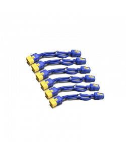 APC Power Cord Kit (6 ea), Locking, C19 to C20, 1.2m, Blue - Professionnels