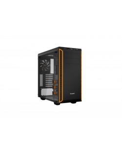 be quiet! Pure Base 600 Orange | Boîtier PC vitré, Mini ITX / Micro ATX / ATX,1 ventilateur Pure Wings 2 120 mm, 1 ventilateur