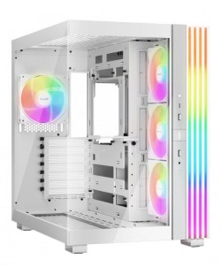 be quiet! Light Base 600 LX Blanc | Boîtier PC ARGB vitré, Mini ITX / Micro ATX / ATX, 4 ventilateurs Light Wings 120 mm PWM