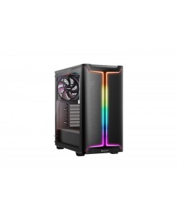 be quiet! Pure Base 501 Noir | Boîtier PC vitré, Mini ATX / Micro ATX / ATX, 3 ventilateurs Pure Wings 3 140 mm PWM, bande ARG