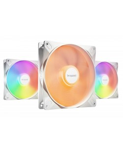 be quiet! Light Wings LX 140 mm PWM | Ventilateur PC ARGB White, Pack de 3