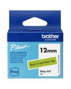 Brother BTAG-G31 ruban d'étiquette Noir sur vert