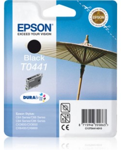 Epson Parasol T0441 Black Ink Cartridge (Standard) - Retail Pack (untagged)