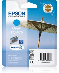 Epson Parasol T0442 Cyan Ink Cartridge (High) - Retail Pack (untagged)