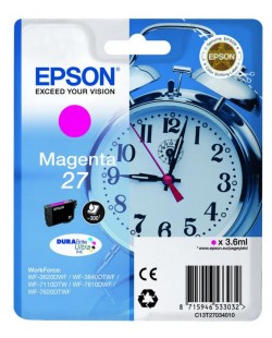 Epson Alarm clock Singlepack Magenta 27 DURABrite Ultra Ink