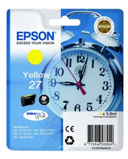Epson Alarm clock Singlepack Yellow 27 DURABrite Ultra Ink