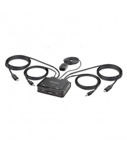 StarTech.com C2-D46-UC2-CBL-KVM commutateur écran, clavier et souris Noir