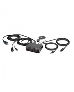 StarTech.com C2-H46-UAC-CBL-KVM commutateur écran, clavier et souris Noir