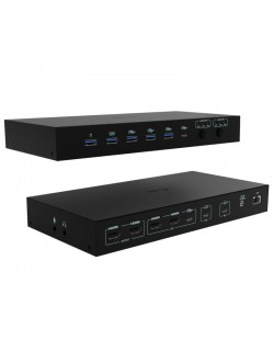 i-tec USB-C KVM Dock PRO for Three Hosts, Dual Video, with 2x Power Delivery, max 92W
