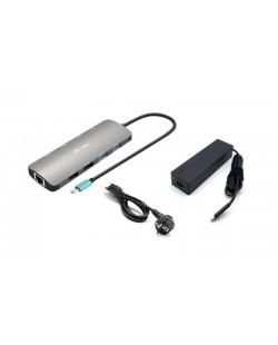 i-tec Metal USB-C Nano 2x Display Docking Station with PD 100 W + Charger 100W