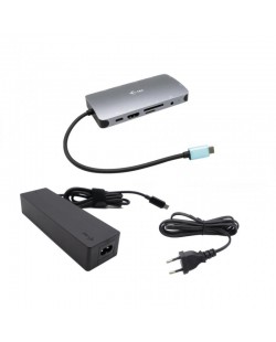 i-tec Metal USB-C Nano Dock HDMI/VGA with LAN + Charger 100W