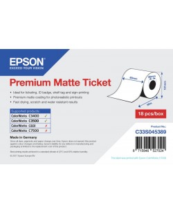 Epson Rouleau d'étiquettes Premium Matte 80mm x 50mm pour TM-C3400