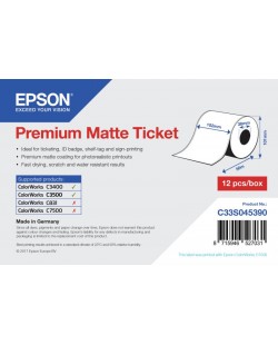 Epson Rouleau d'étiquettes Premium Matte 102mm x 50mm pour TM-C3400