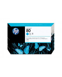 HP Cartouche d'encre cyan 80 175-ml tête d’impression A jet d'encre thermique