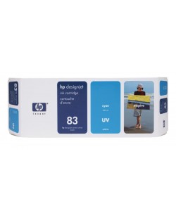 HP Cartouche d'encre cyan UV 83 (680 ml) tête d’impression A jet d'encre thermique