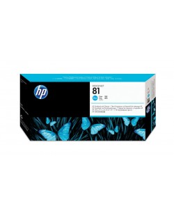 HP 81 tête d'impression teintée cyan et dispositif de nettoyage