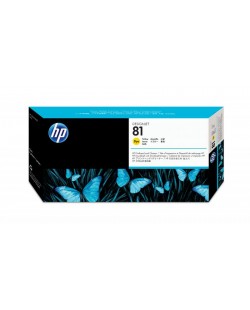 HP 81 tête d'impression encre teintée jaune et dispositif de nettoyage de tête d'impression DesignJet