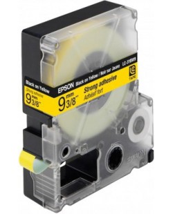 Epson LC-3YBW9 - Adhésif Fort - Noir sur Jaune - 9mmx9m - LW-300/400/400VP/700/900P